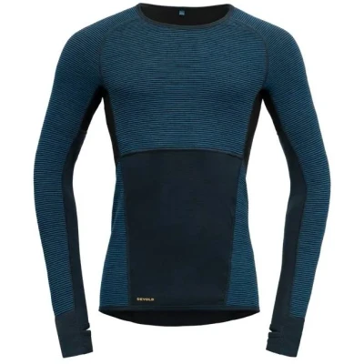 Abbildung von Devold of Norway Tuvegga Merino LS Shirt Reversible M Herren Funktionsunterhemd (Blau XXL ) Skibekleidung