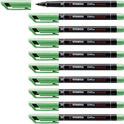 Abbildung von Folienstift STABILO OHPen universal permanent medium 10er Pack grün