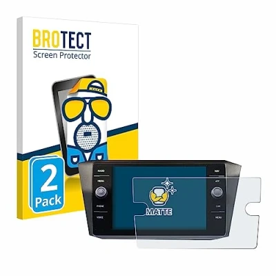 Abbildung von BROTECT Entspiegelungs Schutzfolie für Volkswagen Discover Media Golf Alltrack/Tiguan 2018 (2 Stück) Matte Displayschutz Folie, Anti Fingerprint