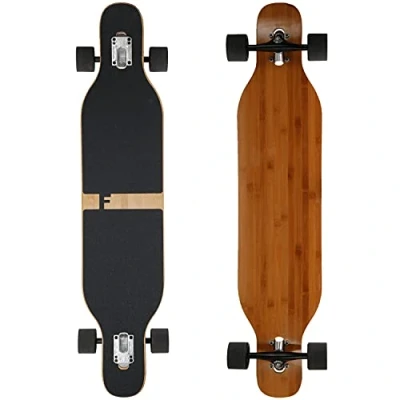 Abbildung von FunTomia Longboard mit 3 Flex Stufen Drop Through Cruiser Komplettboard Mach1 Speed Kugellager T Tool