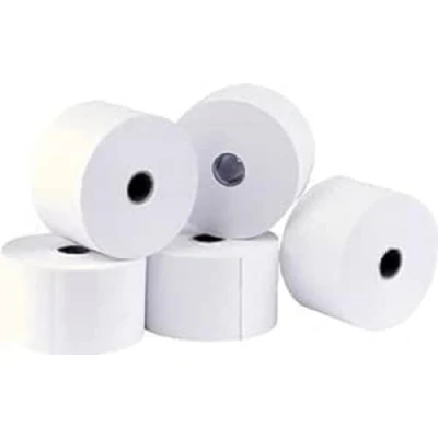 Abbildung von Exacompta 43807E 5er Pack Thermopapierrollen 1 lagig Breite: 80mm, Länge: 76m, Durchmesser Kern: 12mm 48g/m² rückseitig bedruckt für Kassen Kassenrolle