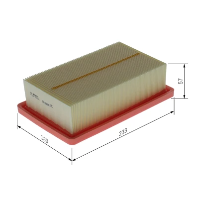 Abbildung von BOSCH F 026 400 625 Luftfilter 57 130 224 Filtereinsatz RENAULT: Clio V Schrägheck, Captur II, NISSAN: MICRA 5, Juke II