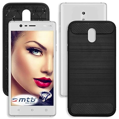Abbildung von mtb more energy® Schutz Hülle Carbon für Nokia 3 (5.0&#039;&#039;) Schwarz flexibel TPU Case Cover Tasche