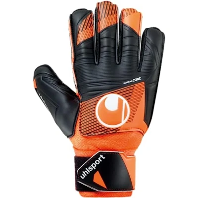 Abbildung von uhlsport Soft Resist+ Flex Frame Fußball Torwarthandschuhe Handschuhe für Torhüter speziell Kunstrasen und Hartböden mit Fingerschutz