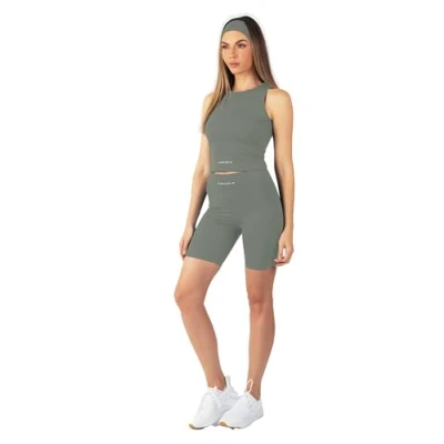 Abbildung von Carlheim Women&#039;s Serenita Active Collection Shorts 8&quot;, Stone Grey, Medium