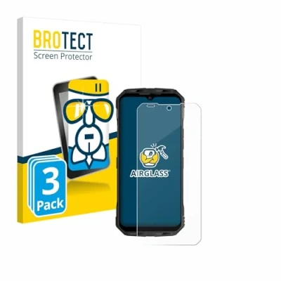 Abbildung von BROTECT Schutzglas für Doogee V Max (3 Stück) Schutzfolie Panzer Folie Glas [Extrem Kratzfest 9H, Anti Fingerprint, Ultra Transparent]