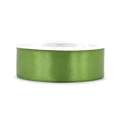 Abbildung von Satinband 25mm x 25m Rolle FARBAUSWAHL in 3/6/12/18/25/38/50/75/100mm farbecht &amp; waschbar Schleifenband für Hochzeit Geschenkband zum Verpacken Dekorieren Basteln Olivgrün 563