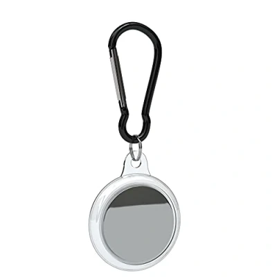 Abbildung von EAZY Case Schlüsselanhänger Anhänger kompatibel mit Apple AirTag, Schutzhülle Silikon Airtags Hülle Kratzfest Karabiner Transparent