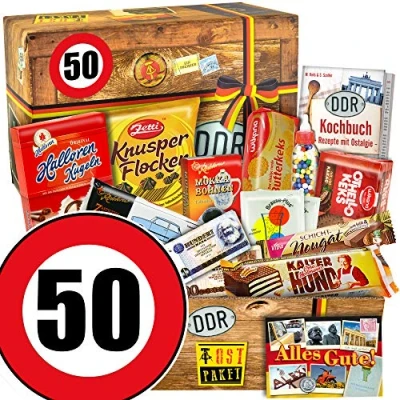 Abbildung von Suessigkeiten Box Ostalgie Set L Geburtstag 50 Geburtstags Geschenk Vati