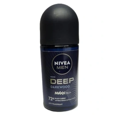 Abbildung von 6er Pack NIVEA Men Deo Roll on Deep Black Carbon Dark Wood 50ml