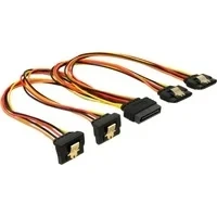 Abbildung von SATA 15Pin &gt; 2x gewinkelt (unten) + gerade, Kabel