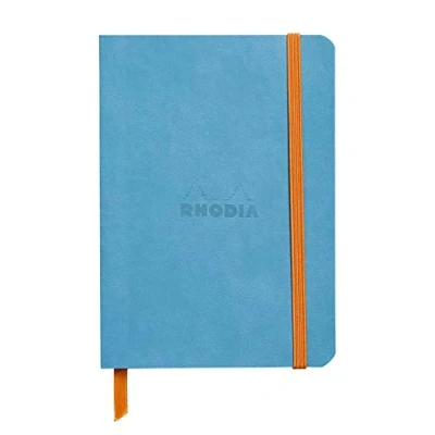 Abbildung von Rhodia 117307C Notizheft (mit weichem Umschlag, liniert, 72 Blatt, DIN A6, 10,5 x 14,8 cm) 1 Stück türkisblau