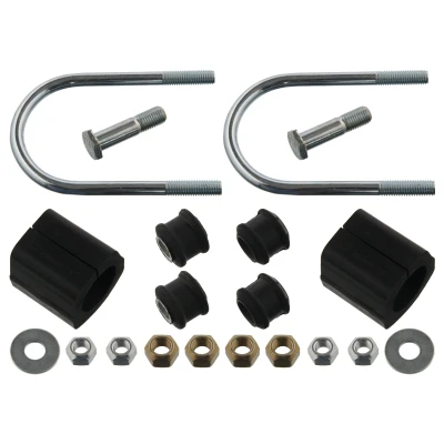Abbildung von SWAG 10 61 0006 Reparatursatz, Stabilisatorlager Vorderachse mit Halter Schrauben MERCEDES BENZ: T1 Kastenwagen, Pritsche/Fahrgestell