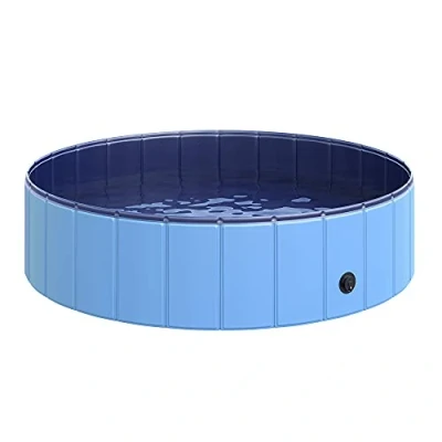 Abbildung von PawHut Hundepool Hundebadewanne, faltbar Badewanne, Wasserbecken für Hunde, (Schwimmbecken, 1 tlg., Schwimmbad), Garten, Balkon, Himmelblau