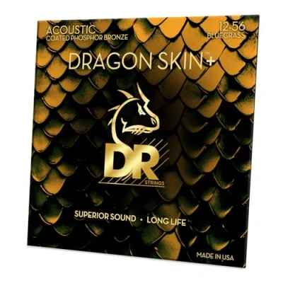 Abbildung von DRAGON SKIN+ Beschichtete Phosphorbronze Akustikgitarrensaiten DAP 12/56 Überlegener Klang mit angenehmer Haptik &amp; langer Lebensdauer: Bluegrass 12 56