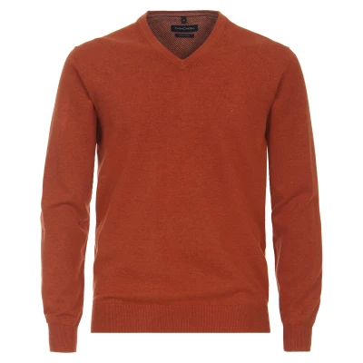 Abbildung von Casamoda Strickpullover, Herren, Größe: 6XL, Rotorange