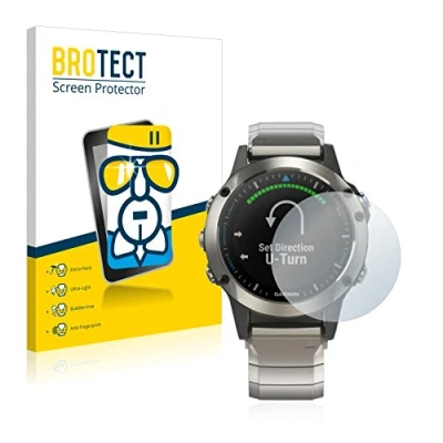 Abbildung von BROTECT Schutzglas für Garmin quatix 5 Schutzfolie Panzer Folie Glas [Extrem Kratzfest 9H, Anti Fingerprint, Ultra Transparent]