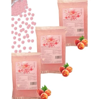Abbildung von Bubble Tea Popping Boba Mix 3 x 600g Pfirsich Fruchtperlen Glutenfrei Perlen Super Ideen zum Selber Machen Tee Topping für DIY