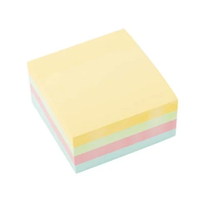 Abbildung von Notepad Block Alternative zu Post it 6 Stck. 400 Seiten in jeweils 5 pastelllfarben 76x76mm