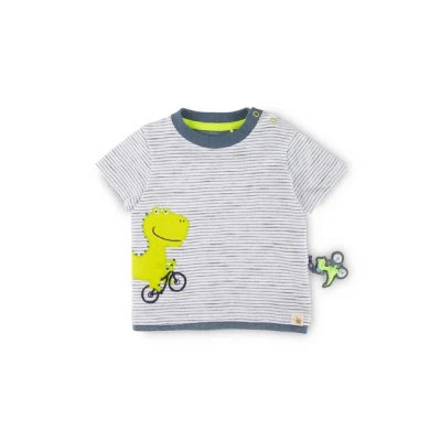 Abbildung von sigikid DINO Tshirt print für Kinder, Größe: 86, Weiß blau