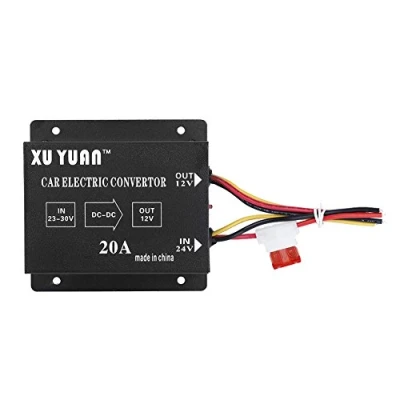 Abbildung von Transformator Spannungsreduzierer DC 24V bis 12V für Elektroauto LKW Wechselrichter (24V / 20A 240W)