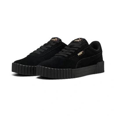 Abbildung von PUMA Damen Carina 3.0 Sd Sneaker, Black Gold, 40 EU
