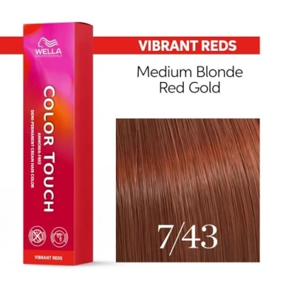 Abbildung von Wella Professionals Color Touch 7/43 mittelblond rot gold, 2er Pack, (2x 60 ml)