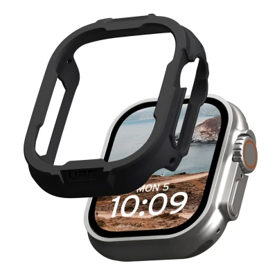 Abbildung von URBAN ARMOR GEAR UAG Schutzhülle für Apple Watch, 49 mm, iWatch Serie Ultra 2/Ultra Scout, robust, sturzsicher, zum Aufstecken, Schwarz