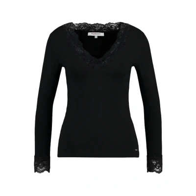 Abbildung von Morgan Tracy Langarmshirt, Damen, Größe: Small, Noir