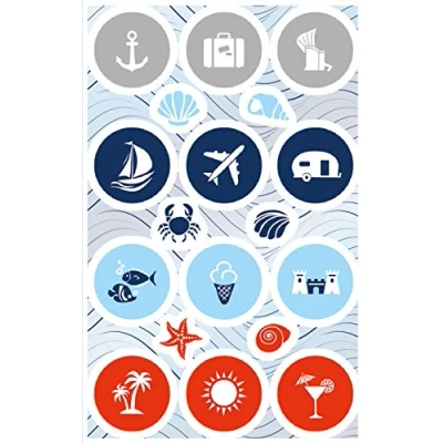 Abbildung von AVERY Zweckform 57047 Deko Sticker, Maritim, 36 Aufkleber