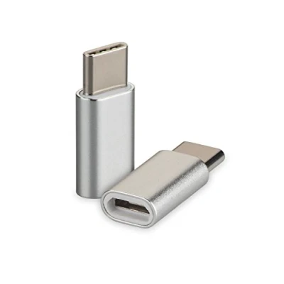 Abbildung von yayago USB 3.1 Typ C auf Micro Adapter für Huawei Honor 9/ P9 Plus/Google Nexus 6P/Honor 8/Nova/Nova Plus/P9/P10/P10 Plus/Mate 9 Kabel Stecker Silber