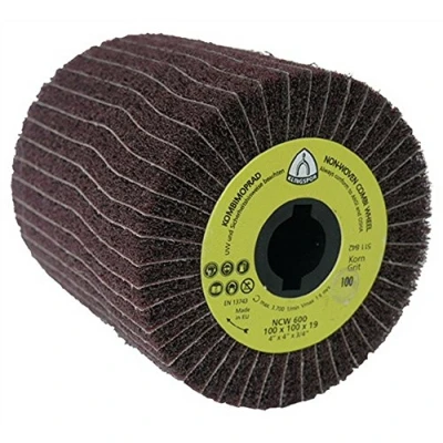 Abbildung von Klingspor 258908 NCW 600 S Vlies Satinierwalze, rotbraun, 100x100x19, Verpackungseinheit 1 Korn 180, sehr fein