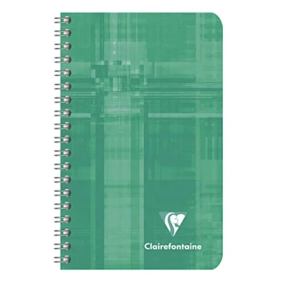 Abbildung von Clairefontaine 8580C Packung mit 10 Notizbücher Spiralbindung, 7,5 x 12 cm, blanko, 90 g, 50 Blatt, farbig sortiert, 1 Pack