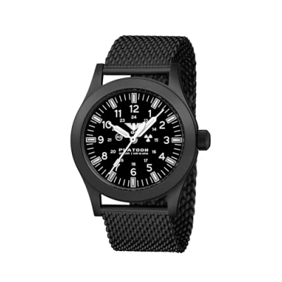 Abbildung von KHS PLABSSF.MB Herren Armbanduhr Platoon Solar Meshband Schwarz