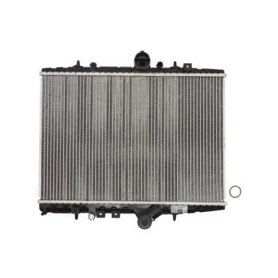 Abbildung von NRF 55346 Kühler, Motorkühlung Aluminium 554 380 34 mit Anbauteilen Kühlrippen gelötet PEUGEOT: 607 Limousine, CITROËN: C5 I Schrägheck