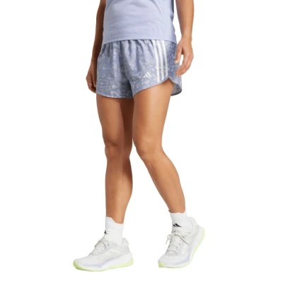 Abbildung von adidas Own The Run AOP Shorts Gr. M Blau für Damen Leichte Laufshorts mit optimaler Passform