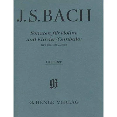 Abbildung von Drei Sonaten für Violine und Klavier (Cembalo) BWV 1020, 1021,1023: Besetzung: (G. Henle Urtext Ausgabe)