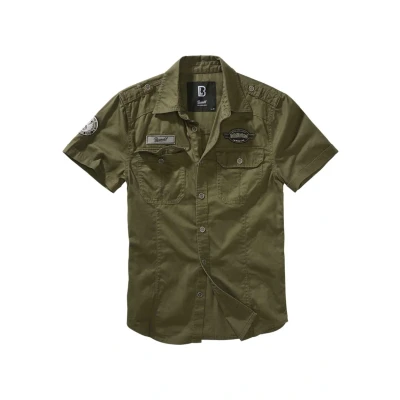 Abbildung von Brandit LUIS Vintage Short Sleeve Hemd, Herren, Größe: 4XL, Olive