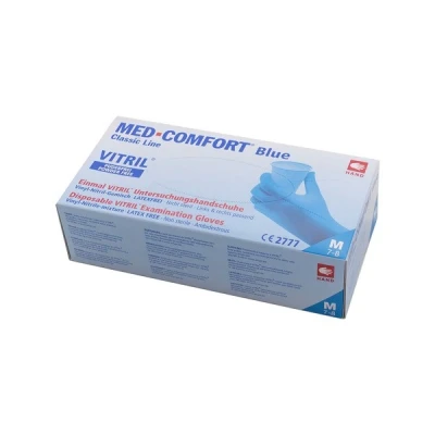 Abbildung von L+D 14683 HM Gummihandschuhe himmelblau 8 Vinyl, Nitril