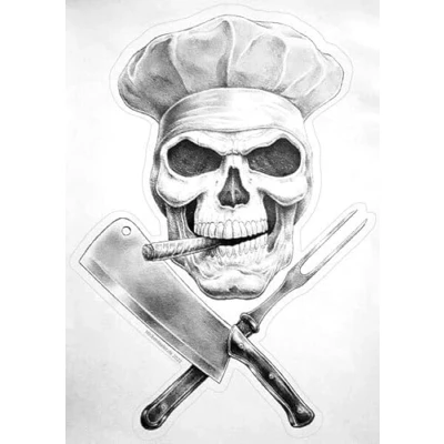 Abbildung von Koch Skull Aufkleber Sticker Schädel ca.12x9 cm