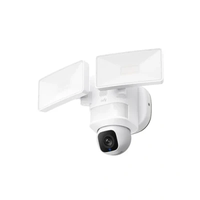 Abbildung von eufy Flutlichtkamera E30, Außen Sicherheitskamera, 360 Schwenken &amp; Neigen, KI Erkennung Verfolgung, 2K Video, 2,4GHz WLAN, 2.000 Lumen, Sprach Lichtalarme, 24/7 Aufzeichnung, ohne Abo Kosten