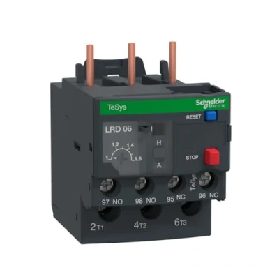 Abbildung von Schneider Electric LRD06 Motorschutzrelais, 1 1,6A, 1S+1Ö, Klasse 10A, Überlastrelais