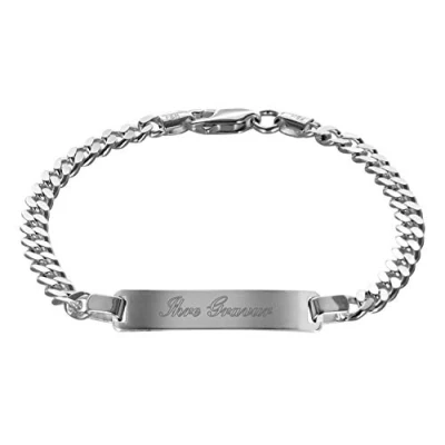 Abbildung von trendor 88612 19 Gravurarmband für Jugend 925 Silber Panzerkette mit Namen