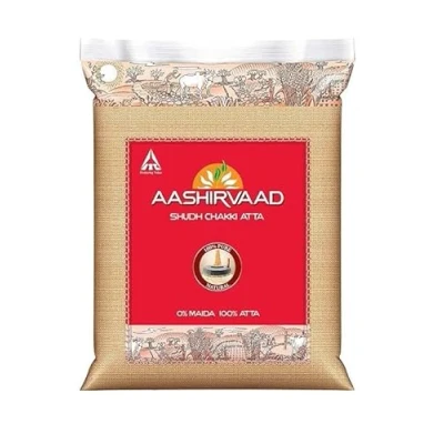 Abbildung von Aashirvaad Atta 10 kg 100% rein und natürlich nahrhaft gesund unterstützt die Immunität reines Chakki
