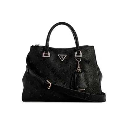 Abbildung von Guess Cresidia Society Satchel Handtasche, Damen, Größe: One Size, Black