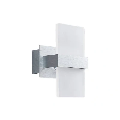 Abbildung von Lindby LED Wandleuchte Yorick, Leuchtmittel fest verbaut, warmweiß, Modern, Acryl, Metall, weiß satiniert, alu gebürstet, 1 flammig, inkl.