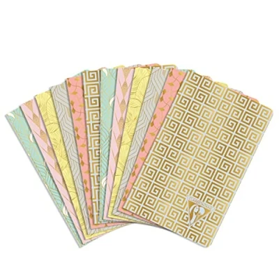 Abbildung von Clairefontaine 193086C Packung mit 12 Notizbücher Neo Deco Kollektion Frühling Sommer, 7,5x12cm 24 Blatt liniert, 90g, Motive sortiert, 1 Pack
