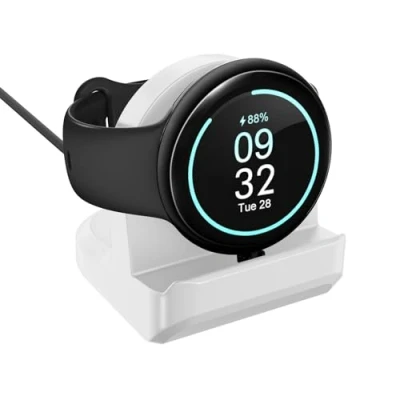 Abbildung von TiMOVO Ständer, kompatibel mit Google Pixel Watch 3/Pixel 2/Fitbit Ace LTE Ladegerät, Rutschfester Ladeständerhalter integriertem Kabelmanagement Steckplatz, vertikale Ladehalterung