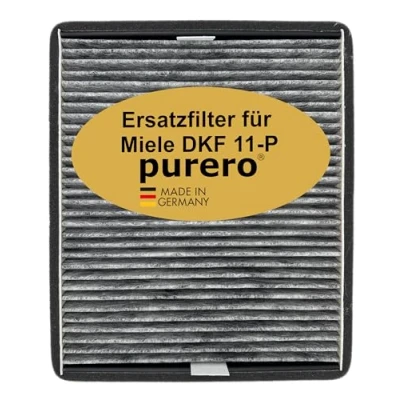 Abbildung von purero® Ersatzfilter DKF 11 P passend für Miele Dunstabzugshauben DA 59xx W und 7198 / 4002516429135/11762530 28996421EU1 Geruchsfilter Made in Germany