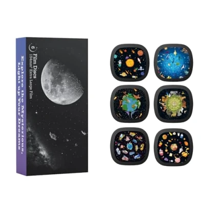 Abbildung von Realistische Scheiben für Ainael Meteor und Galaxy Projektor, 5k Ultra HD Discs Heimplanetarium, 6 Set ohne Projektor (Kids)